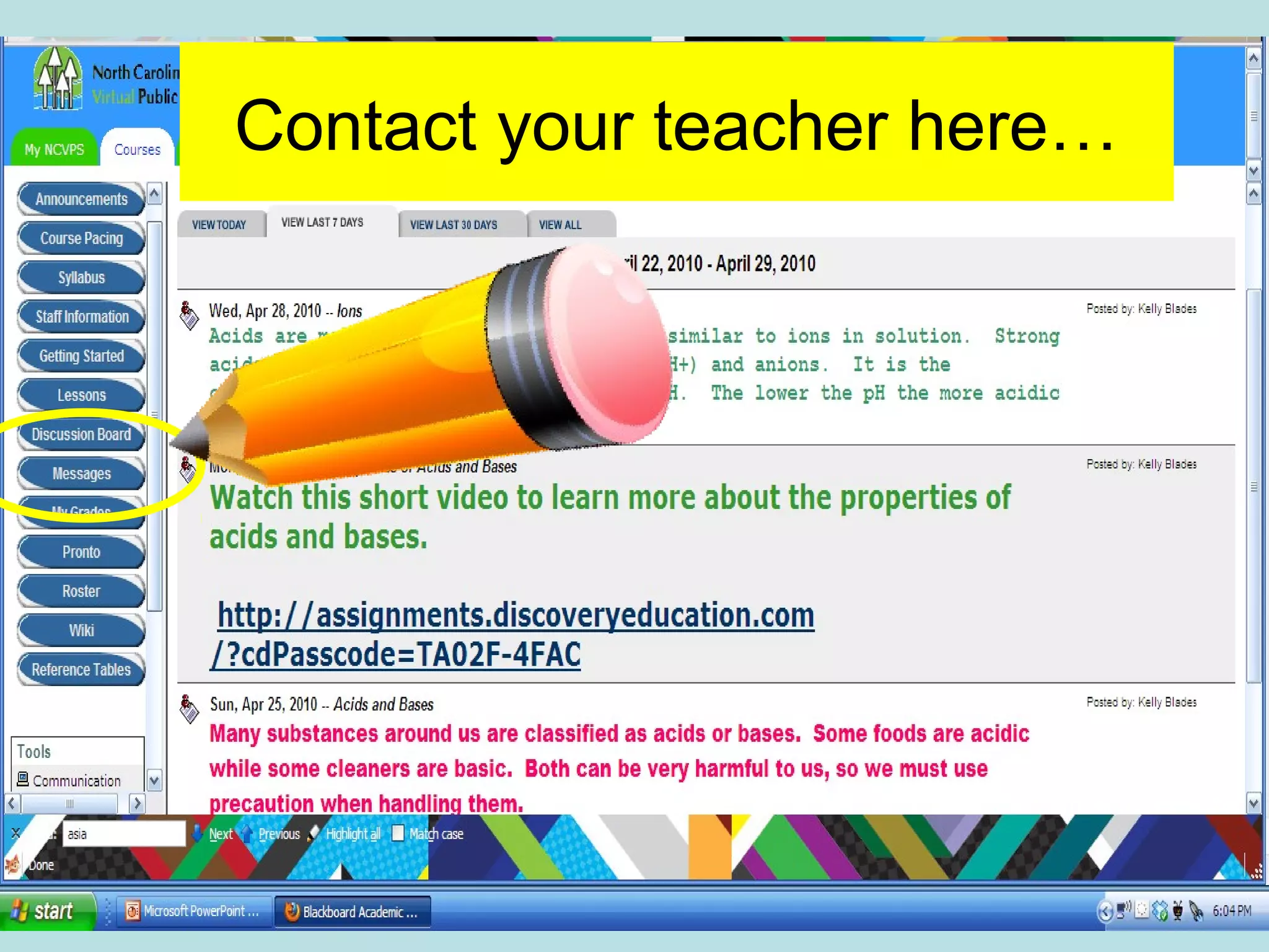 Contact your teacher here…
 