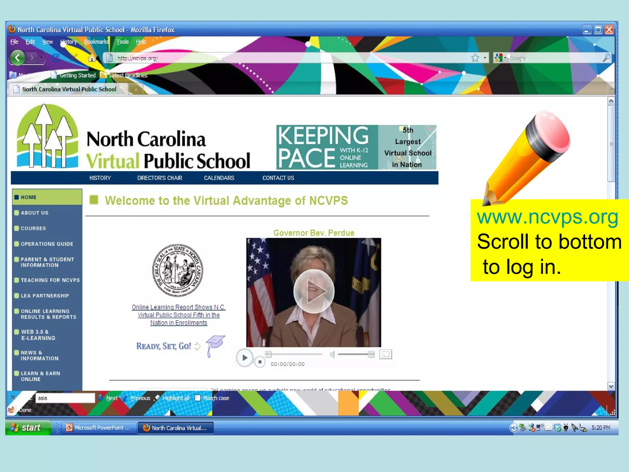 - www.ncvps.org
Scroll to bottom
to log in.
 