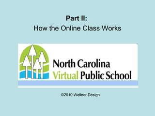 Part II:
How the Online Class Works
©2010 Wellner Design
 