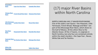 North Carolina watersheds and river basins | PPTX