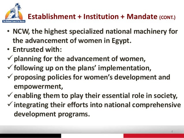 The National Council for Women (July 2016)