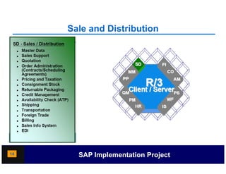 Sale and Distribution




14     SAP Implementation Project
 