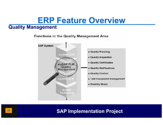 ERP Feature Overview
Quality Management




30               SAP Implementation Project
 