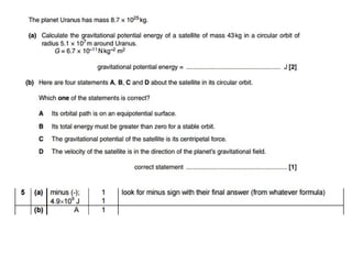Chapter 11 and 12 questions and answers , past paper GCE ADVANCING PHYSICS B