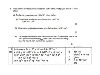 Chapter 11 and 12 questions and answers , past paper GCE ADVANCING PHYSICS B