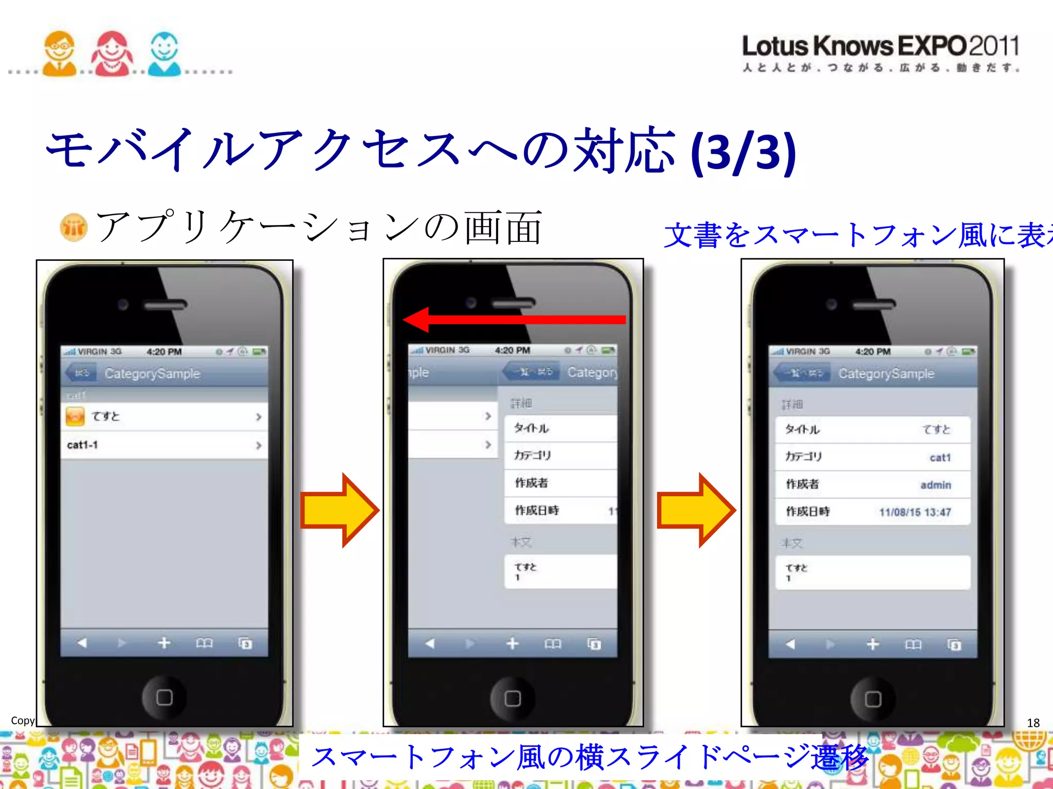 マウス操作による簡単な設定で実現サンプルアプリケーションダウンロードURL：http://www.ibm.com/developerworks/jp/lotus/ldd_tech/xpages_beginner_section6.html
