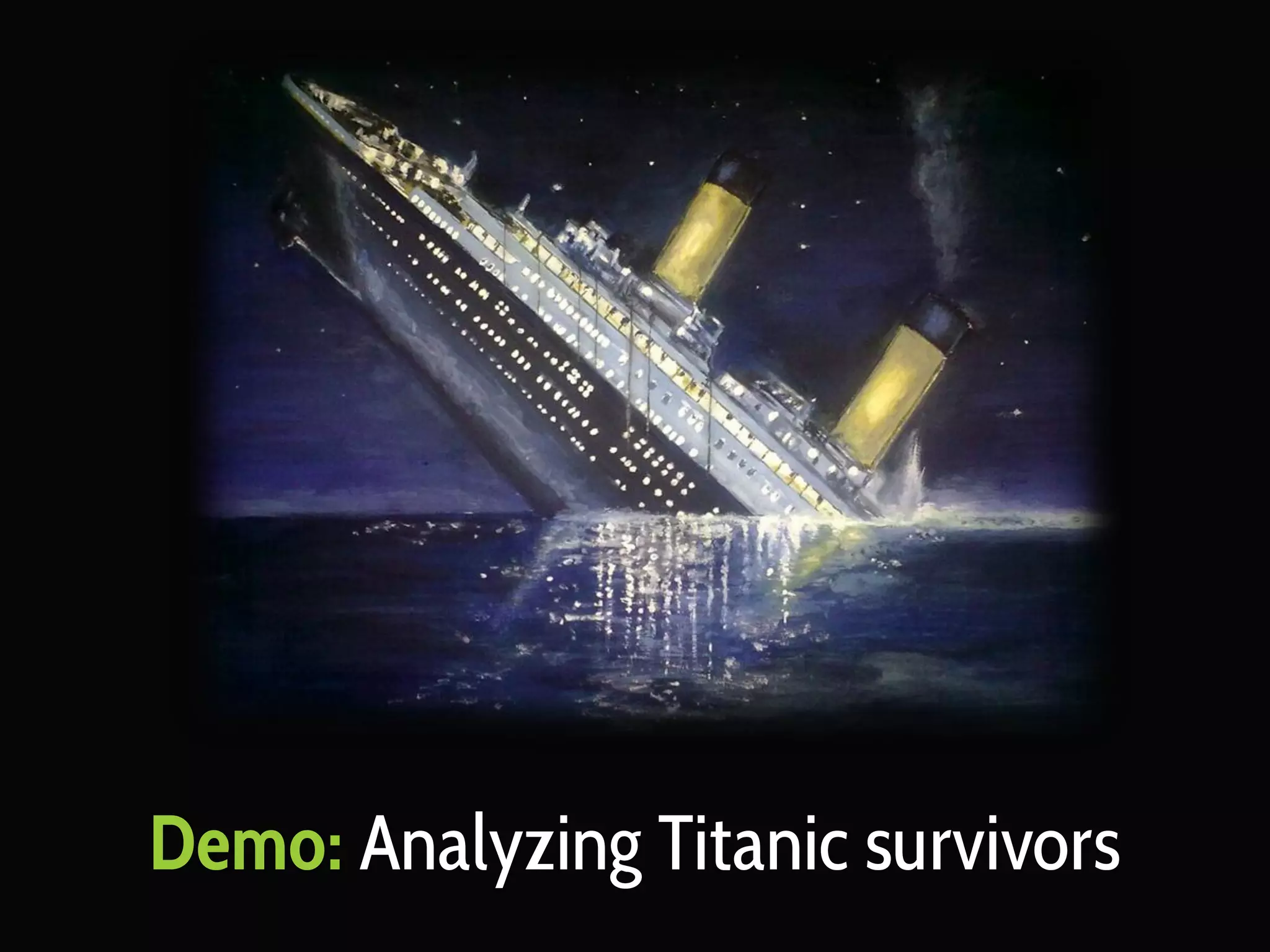 Demo: Analyzing Titanic survivors