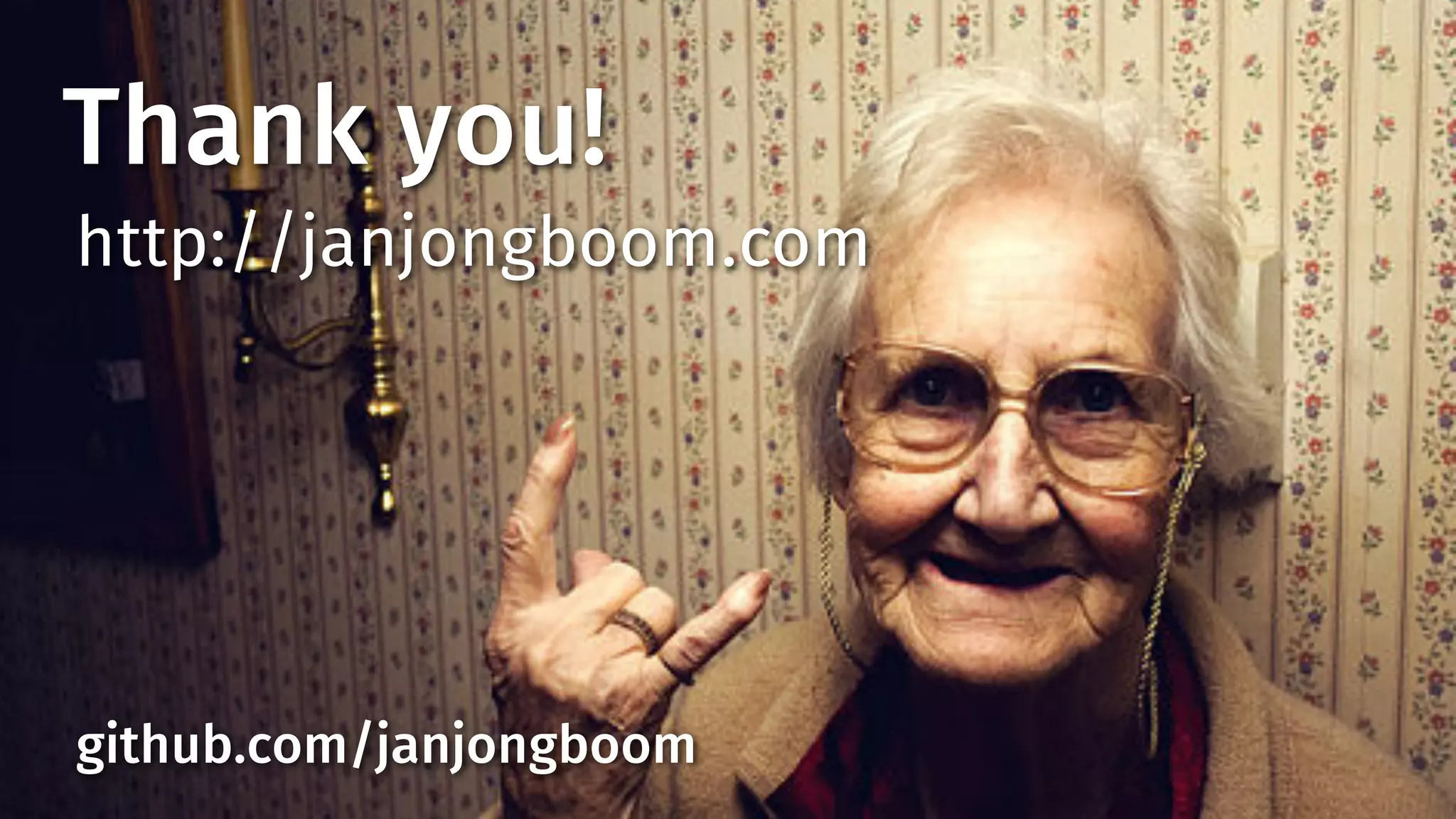 Thank you! 
http://janjongboom.com 
github.com/janjongboom 
