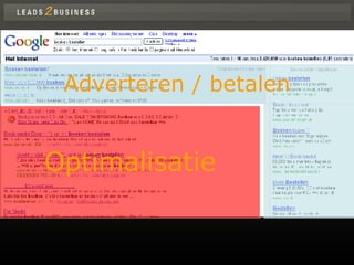 Optimalisatie Adverteren / betalen 