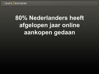 80% Nederlanders heeft afgelopen jaar online aankopen gedaan 