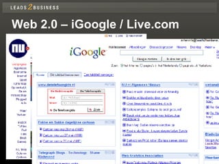 Web 2.0 – iGoogle / Live.com 