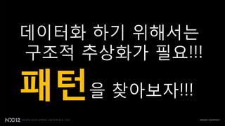 데이터화 하기 위해서는
구조적 추상화가 필요!!!

패턴을 찾아보자!!!
 