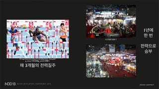 1년에
한 번
전력으로
승부
매 3개월의 전력질주
© http://joynews.inews24.com/php/news_view.php?
g_menu=702500&g_serial=598811
© 전병헌 블로그
 