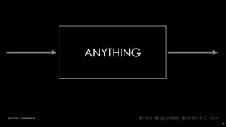 ANYTHING
13
큰 소프트웨어 전체에 데이터가 흐르게 만들자!
 