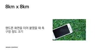 8km x 8km
핸드폰 화면을 이어 붙였을 때 축
구장 정도 크기
 