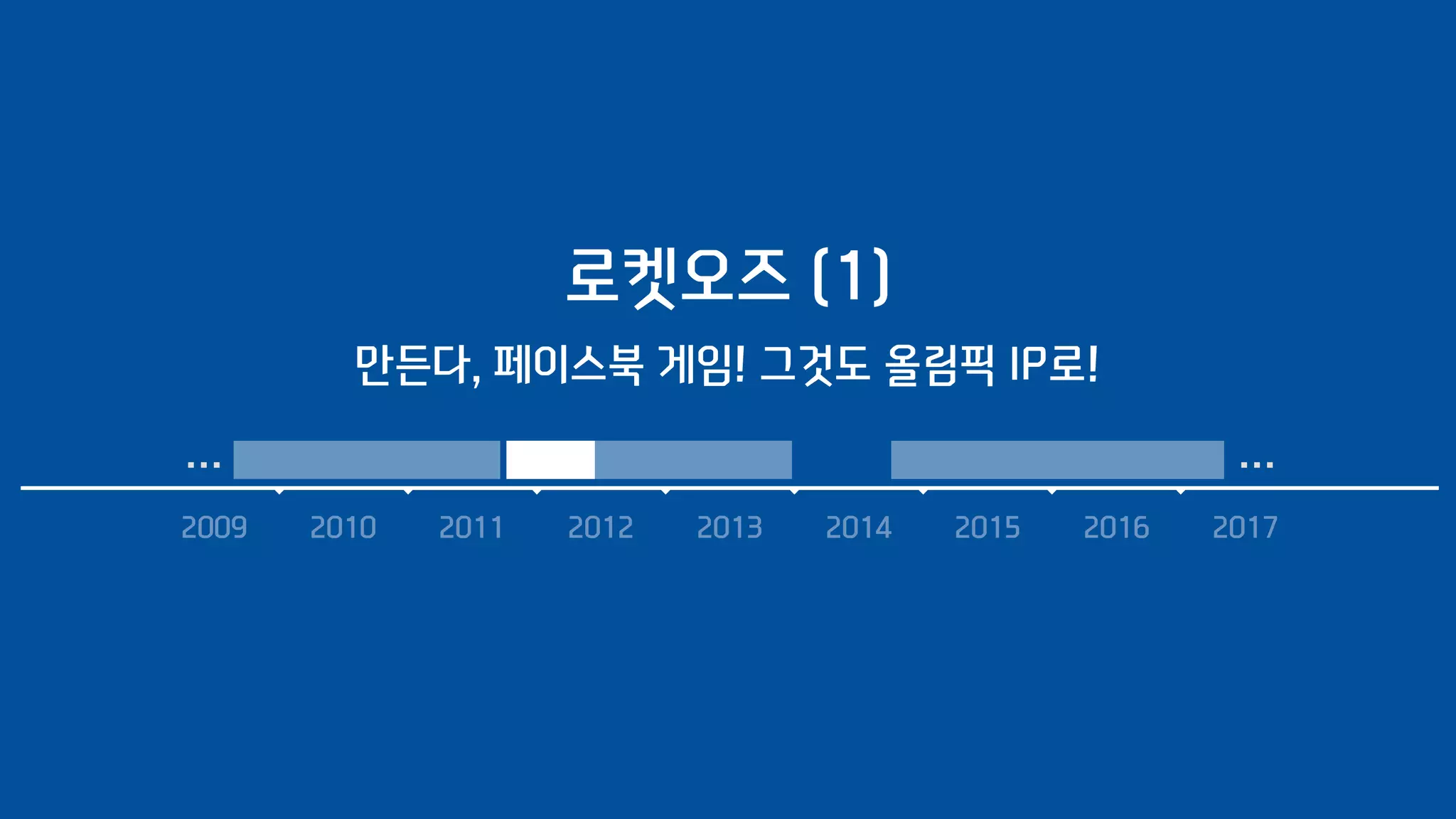 2009 2010 2011 2012 2013 2014 2015 2016 2017
……
로켓오즈 (1)
만든다, 페이스북 게임! 그것도 올림픽 IP로!
 