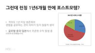 그런데 런칭 1년6개월 만에 포스트모템?
• 적어도 1년 이상 생존해야
경험을 공유하는 것이 의미가 있지 않을까 생각
• 글로벌-중국-일본에서 꾸준한 수익 발생 중
(슈판워 안 망했습니다)
 