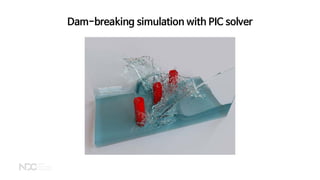 Dam-breaking simulation with PIC solver
 