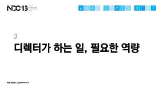 디렉터가 하는 일, 필요한 역량
3
 