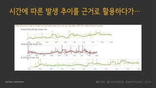 시간에 따른 발생 추이를 근거로 활용하다가…
 