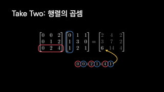 Take Two: 행렬의 곱셈
 
