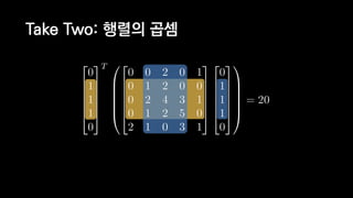 Take Two: 행렬의 곱셈
 