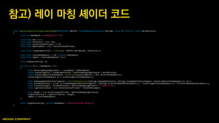 float ComputeSingleScatteringUsingShadowMap(FGBufferData GBuffer, FShadowMapSamplerSettings Settings, float3 V, float3 L, float3 WorldPosition)
{
const int NumSamples = SHADOW_QUALITY * 3;
const float Eta = 1.3;
const float EtaInverse = 1.0 / Eta;
const float ExtinctionCoefficient = 2.55;
const float MeanFreePath = 1.0 / ExtinctionCoefficient;
const float3 OutgoingDirection = -refract(V, -GBuffer.WorldNormal, EtaInverse.x);
const float InverseNumSamples = 1.0f / (float) NumSamples;
const float Sample = InverseNumSamples * 0.5;
float SingleScattering = 0;
for (int i = 0; i < NumSamples; ++i)
{
float RefractedOutgoingDistance = -log(Sample) * MeanFreePath;
float3 ScatteringPoint = (OutgoingDirection * RefractedOutgoingDistance) + WorldPosition;
float4 ScatteringPointInShadowSpace = mul(float4(ScatteringPoint, 1.0f), WorldToShadowMatrix);
ScatteringPointInShadowSpace.xy /= ScatteringPointInShadowSpace.w;
float ShadowmapDepthAtScatteringPoint = Texture2DSampleLevel(Settings.ShadowDepthTexture, Settings.ShadowDepthTextureSampler, ScatteringPointInShadowSpace.xy, 0).r;
float IncidentDistance = max(0, abs((ShadowmapDepthAtScatteringPoint + Settings.ProjectionDepthBiasParameters.x) - ScatteringPointInShadowSpace.z)) * ProjectionDepthBiasParameters.y;
float TravelPathLength = IncidentDistance + RefractedOutgoingDistance * DISTANCE_SCALE;
float LightContribution = exp(-ExtinctionCoefficient * TravelPathLength);
float Weight = exp(-ExtinctionCoefficient * RefractedOutgoingDistance);
SingleScattering += LightContribution / Weight;
Sample += InverseNumSamples;
}
return SingleScattering / (float) NumSamples * SINGLESCATTERING_INTENSITY;
}
참고) 레이 마칭 셰이더 코드
 