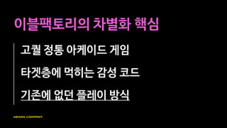 레트로풍 픽셀 아트
레트로 하지 않은 사운드
서구권에 먹히는 로고
이블팩토리의 간지적 목표
 