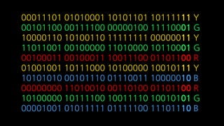 00011101 01010001 10101101 10111111 Y
00101100 00111100 00000100 11110001 G
10000110 10100110 11111111 00000011 Y
11011001 00100000 11010000 10110001 G
00100011 00100011 10011100 01101100 R
01001001 10111000 10100000 10010111 Y
10101010 00101110 01110011 10000010 B
00000000 11010010 00110100 01101100 R
10100000 10111100 10011110 10010101 G
00001001 01011111 01111100 11101110 B
 