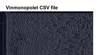 Vinmonopolet CSV file
 