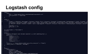 Logstash config
 
