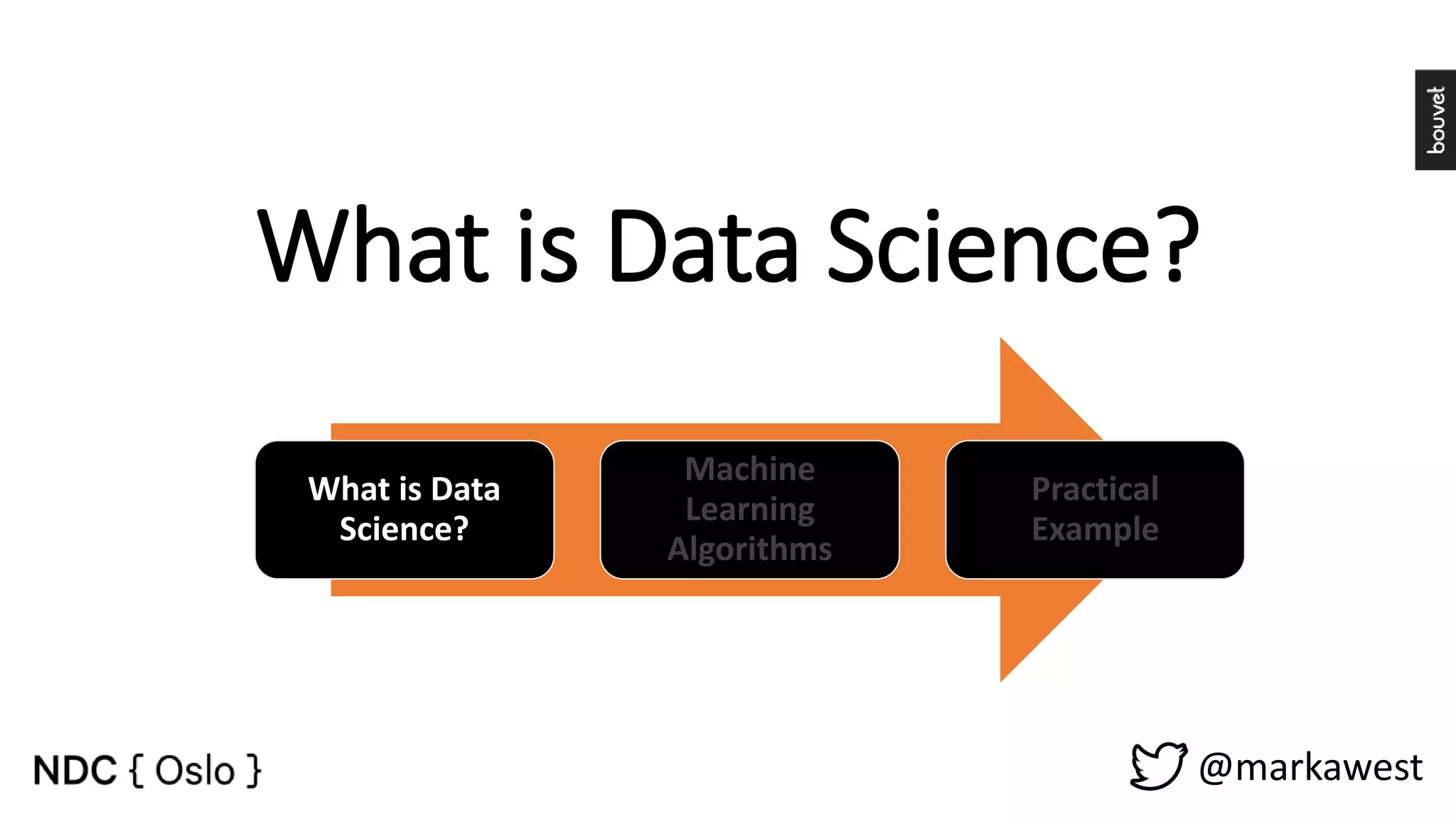 What is Data Science? What is Data Science? Machine Learning Algorithms Practical Example @markawest 