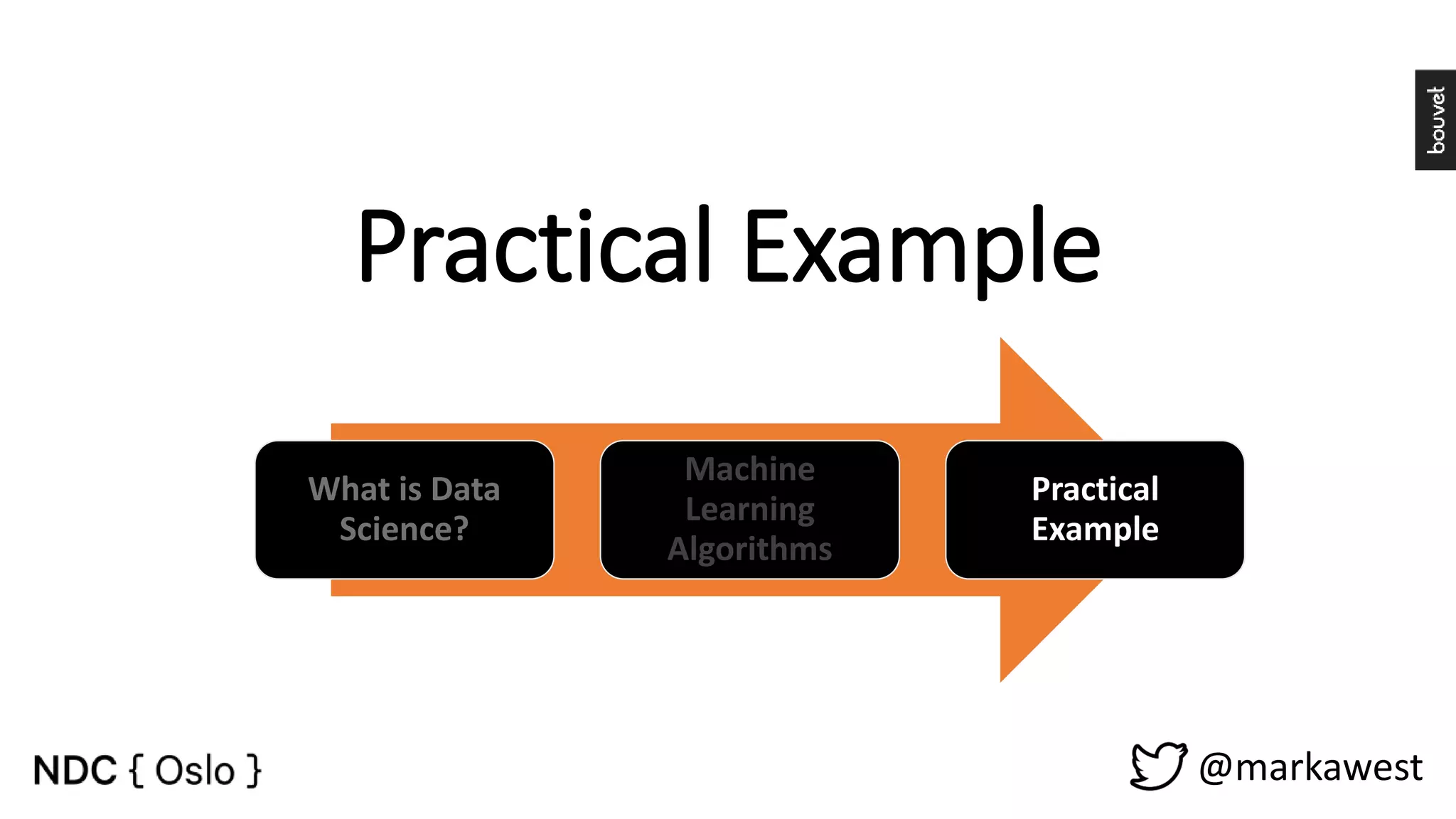 Practical Example What is Data Science? Machine Learning Algorithms Practical Example @markawest 