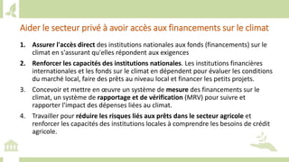 Training workshop on Implementing Nationally Determined Contributions (NDC) Commitments in Agriculture (French)
