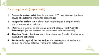 Training workshop on Implementing Nationally Determined Contributions (NDC) Commitments in Agriculture (French)