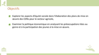 Training workshop on Implementing Nationally Determined Contributions (NDC) Commitments in Agriculture (French)