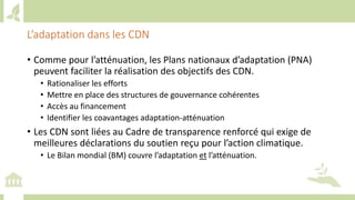 Training workshop on Implementing Nationally Determined Contributions (NDC) Commitments in Agriculture (French)