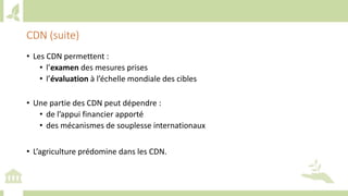 Training workshop on Implementing Nationally Determined Contributions (NDC) Commitments in Agriculture (French)