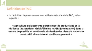 Training workshop on Implementing Nationally Determined Contributions (NDC) Commitments in Agriculture (French)
