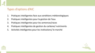 Training workshop on Implementing Nationally Determined Contributions (NDC) Commitments in Agriculture (French)