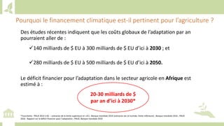 Training workshop on Implementing Nationally Determined Contributions (NDC) Commitments in Agriculture (French)