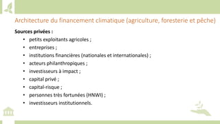 Training workshop on Implementing Nationally Determined Contributions (NDC) Commitments in Agriculture (French)
