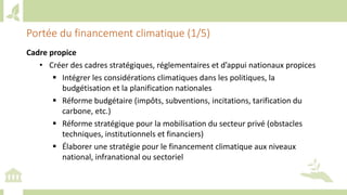 Training workshop on Implementing Nationally Determined Contributions (NDC) Commitments in Agriculture (French)