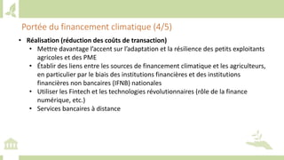 Training workshop on Implementing Nationally Determined Contributions (NDC) Commitments in Agriculture (French)