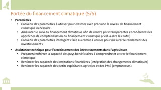 Training workshop on Implementing Nationally Determined Contributions (NDC) Commitments in Agriculture (French)