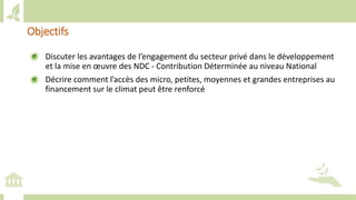 Training workshop on Implementing Nationally Determined Contributions (NDC) Commitments in Agriculture (French)