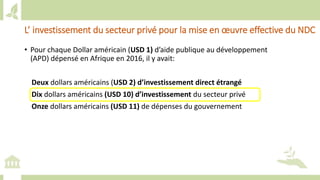 Training workshop on Implementing Nationally Determined Contributions (NDC) Commitments in Agriculture (French)