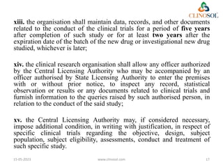 The New Drugs and Clinical Trials (Amendment) Rules, 2023. | PPTX
