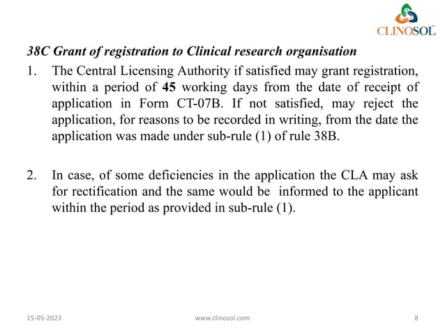 The New Drugs and Clinical Trials (Amendment) Rules, 2023.