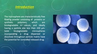 Drug Delivery Through Microspheres | PPTX
